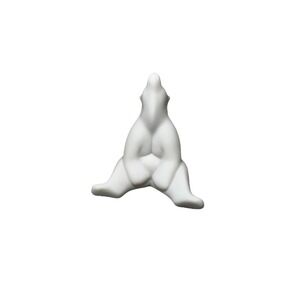 JOHN PERRY 1997 6" SITTING POLAR BEAR FIGURE SCULPTURE